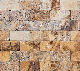 Wall of high quality travertine or thermolith. Blank for background or tile