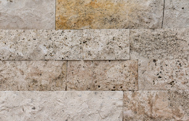 Wall of high quality travertine or thermolith. Blank for background or tile
