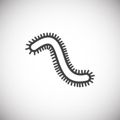 Microbe icon on background for graphic and web design. Simple illustration. Internet concept symbol for website button or mobile app.