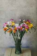 Fototapeta na wymiar Beautiful bouquet of flowers in a vase
