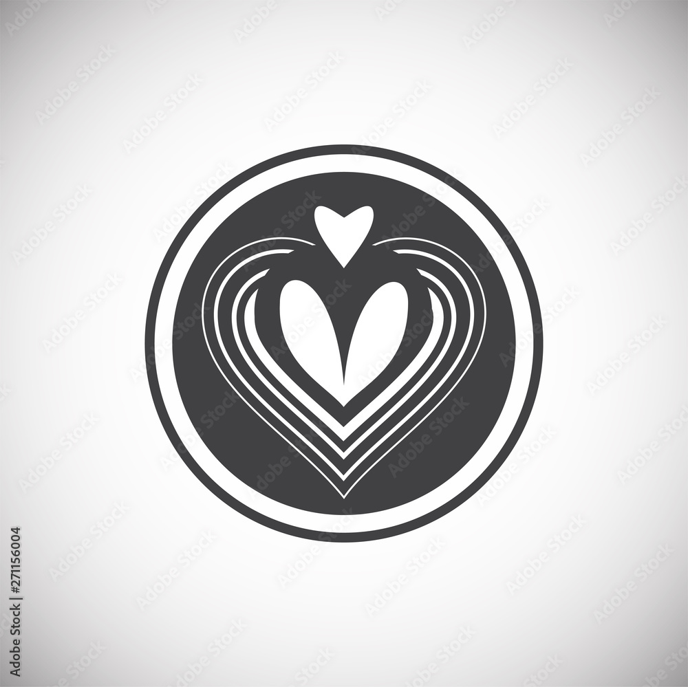 Poster coffe related icon on background for graphic and web design. simple illustration. internet concept s