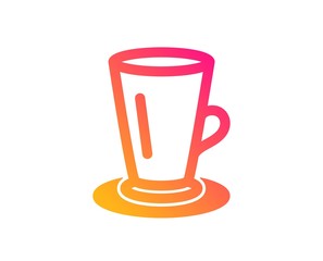 Cup of Tea icon. Fresh beverage sign. Latte or Coffee symbol. Classic flat style. Gradient teacup icon. Vector