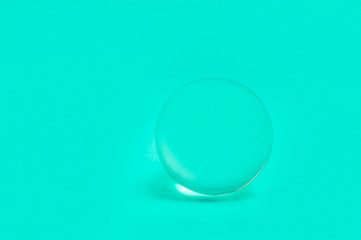 Crystal Glass Sphere Ball Transparent green Simple Object Background Light