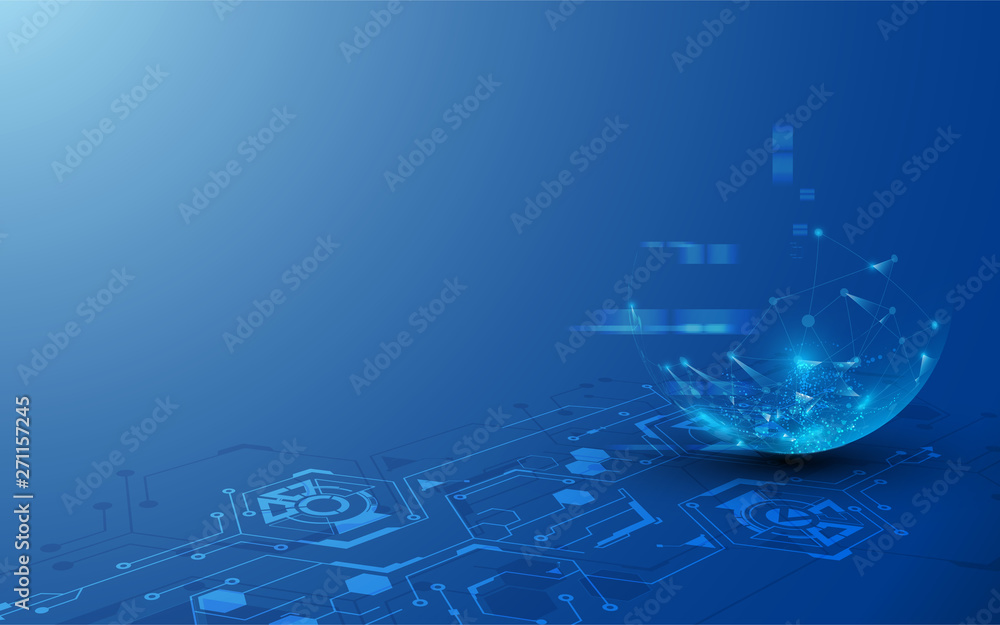 Aufkleber abstract global network connection telecommunication innovative concept background