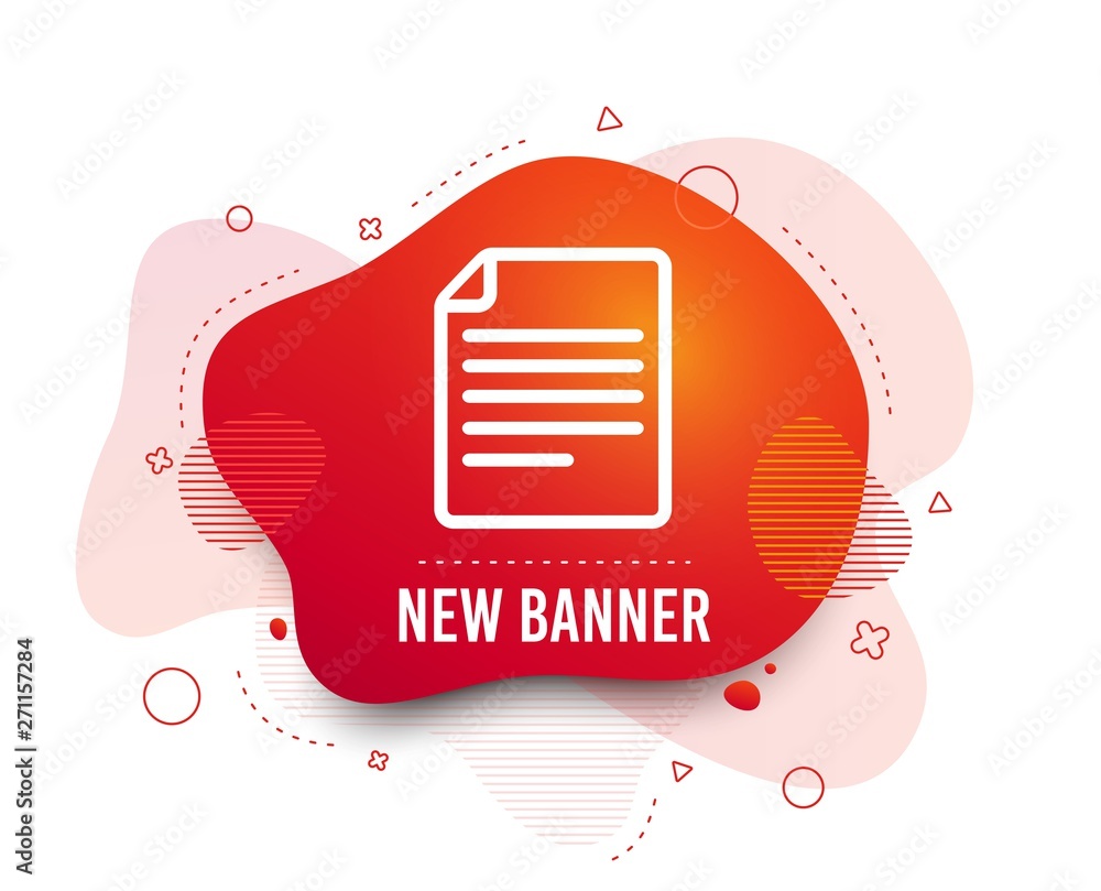 Poster fluid badge. file document icon. download doc button. doc file symbol. abstract shape. gradient file