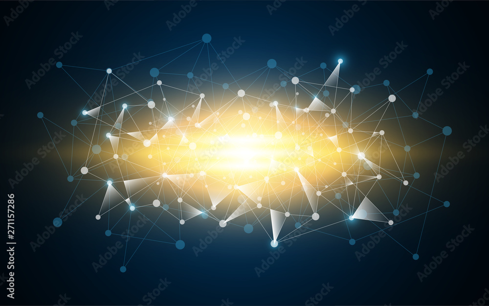 Poster abstract science sci fi design template concept background