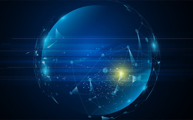 abstract sci fi tech innovative concept polygonal pattern design background