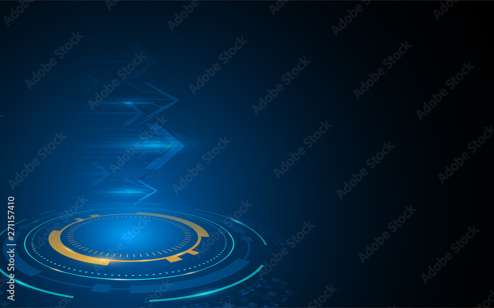 Poster abstract arrow movement forward tech sci fi innovation concept background