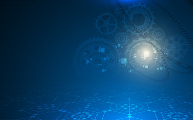 hexagonal pattern sci fi background innovative concept