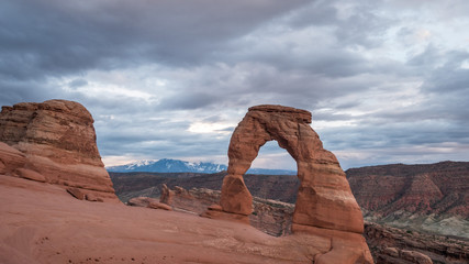 Fototapeta na wymiar Delicate Arch at Arches National Park in Utah