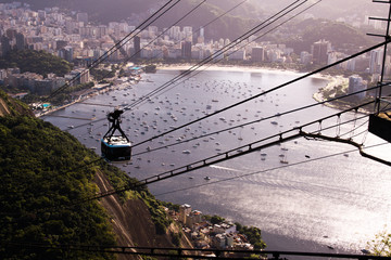 cable car on road