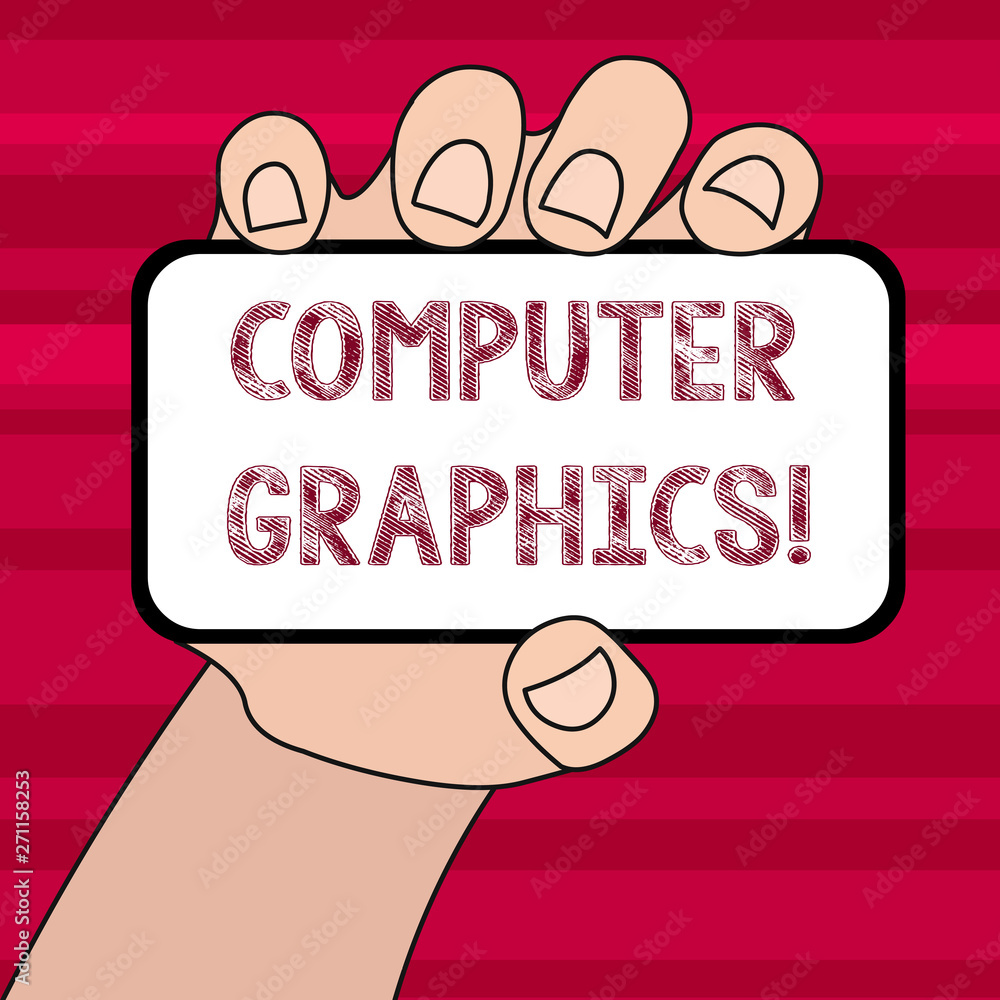 Fototapete conceptual hand writing showing computer graphics. concept meaning visual representations of data di