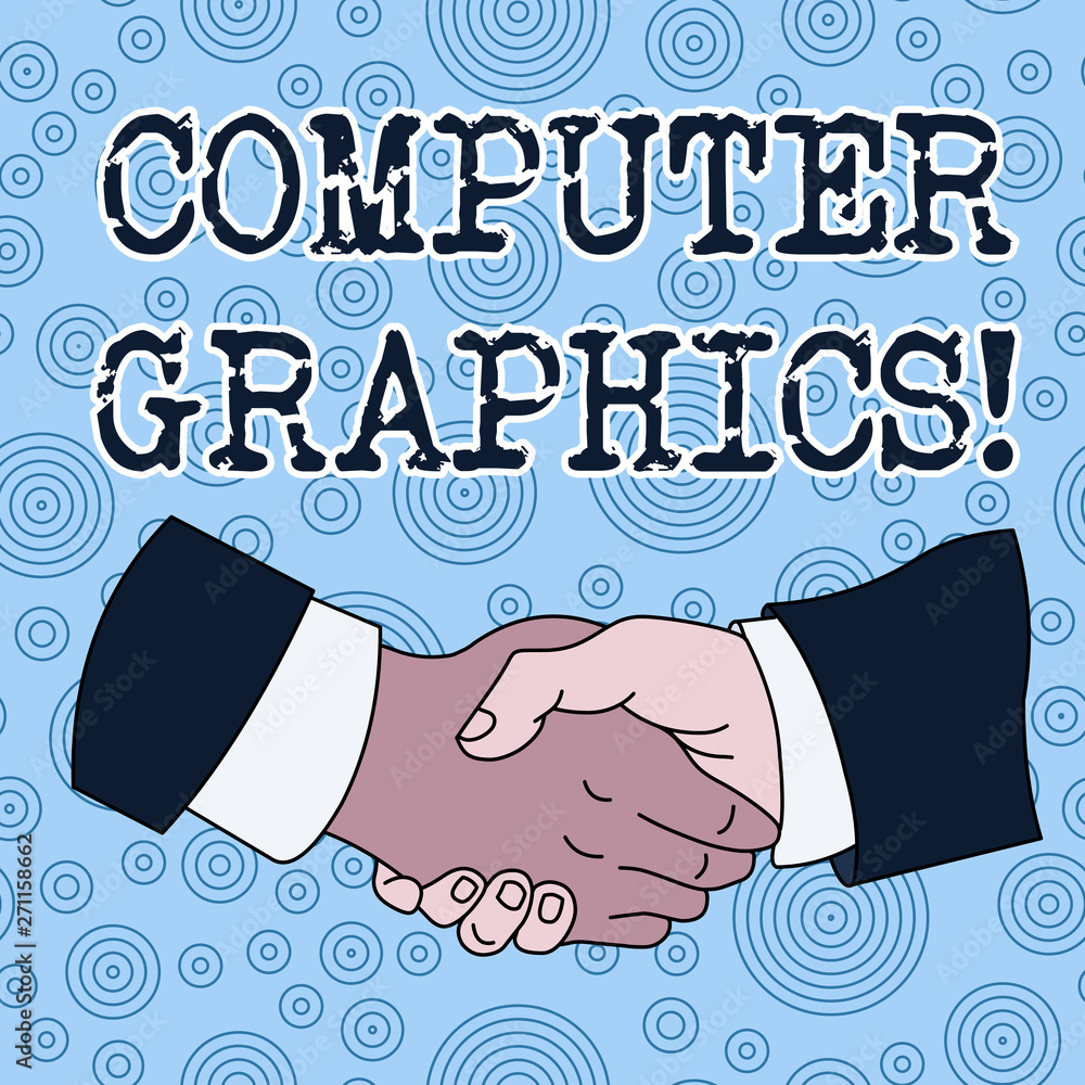 Poster conceptual hand writing showing computer graphics. concept meaning visual representations of data di