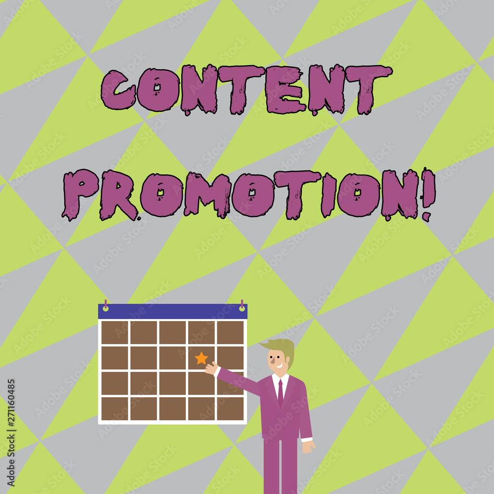 Poster handwriting text writing content promotion. conceptual photo about getting content in front of the r