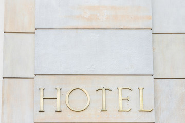 A generic hotel sign
