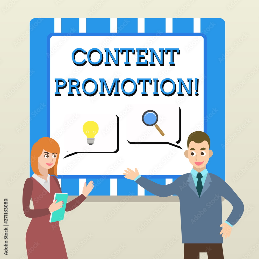 Poster handwriting text content promotion. conceptual photo about getting content in front of the right aud