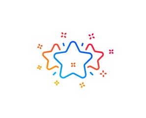 Stars line icon. Favorite sign. Positive feedback symbol. Gradient design elements. Linear star icon. Random shapes. Vector