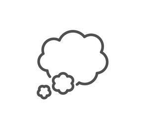 Talk bubble line icon. Speech bubble sign. Chat message symbol. Quality design element. Linear style talk bubble icon. Editable stroke. Vector