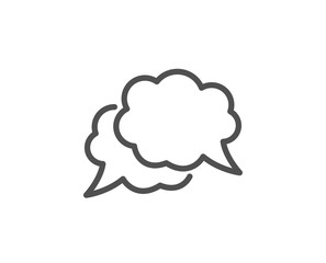 Chat comment line icon. Comic speech bubble sign. Social media message symbol. Quality design element. Linear style chat message icon. Editable stroke. Vector
