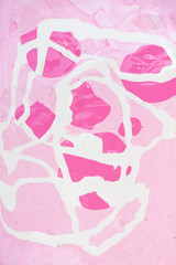 Abstract pink mixed tones paint