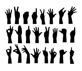 Finger Hand Silhouette, art vector design