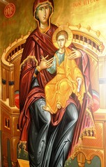 Fototapeta premium old Greek church painting