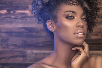 Beauty portrait of afro woman.