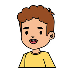 happy little boy comic character
