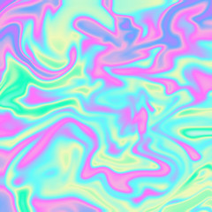 Holographic Swirls Background - Abstract holographic marbling effect with iridescent colors
