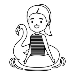 cute little girl lady with flemish float