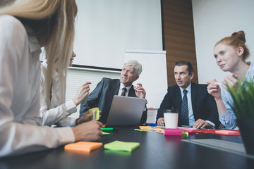 Working process at business meeting