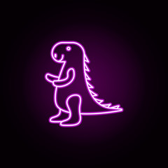 toy dinosaur neon icon. Elements of toys set. Simple icon for websites, web design, mobile app, info graphics