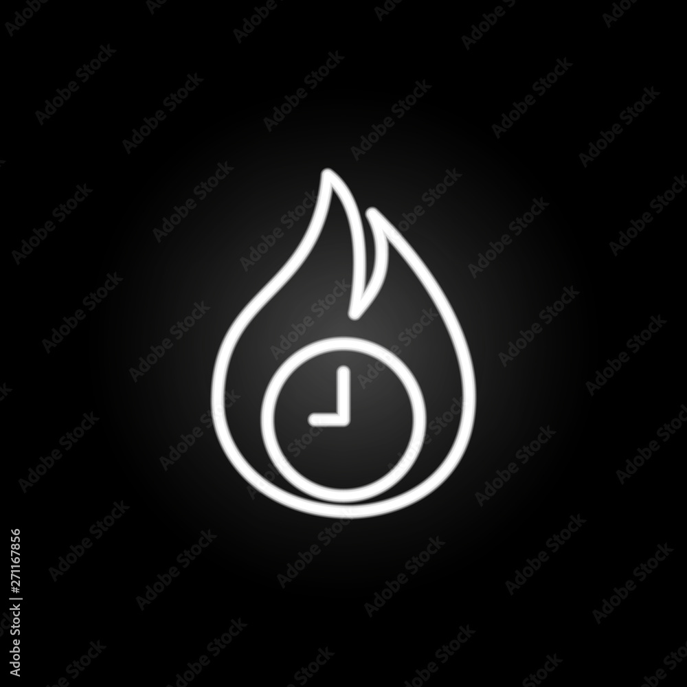 Aufkleber fire time neon icon. elements of time set. simple icon for websites, web design, mobile app, info gr