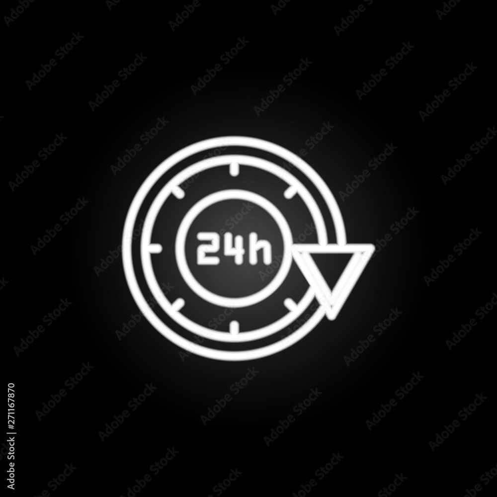 Poster time neon icon. elements of time set. simple icon for websites, web design, mobile app, info graphic