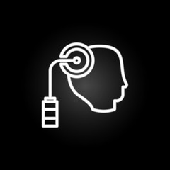 mental, mind power neon icon. Elements of technology set. Simple icon for websites, web design, mobile app, info graphics