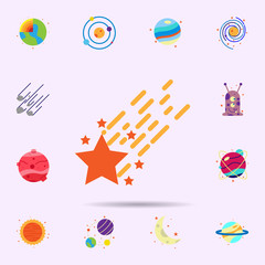 Space, star color icon. Universal set of Space for website design and development, app development