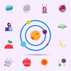Space, galaxy color icon. Universal set of Space for website design and development, app development