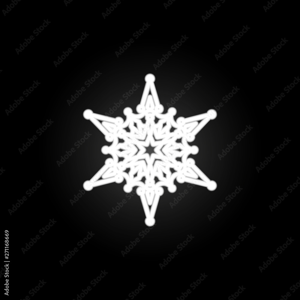 Poster snowflake, snow, winter neon icon. elements of snowflakes set. simple icon for websites, web design,