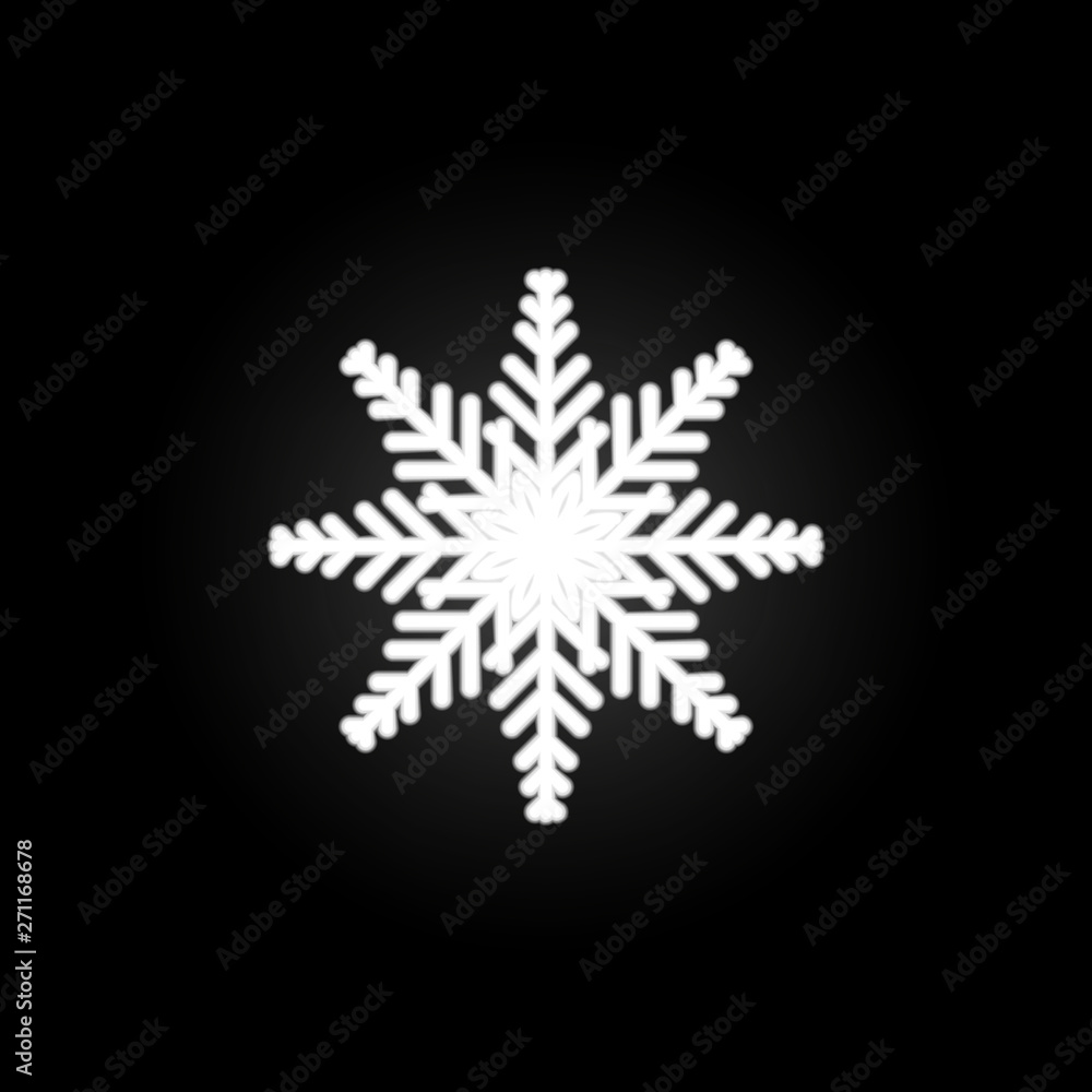 Poster snowflake, snow, winter neon icon. elements of snowflakes set. simple icon for websites, web design,
