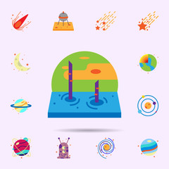 Naklejka premium Space, world color icon. Universal set of Space for website design and development, app development