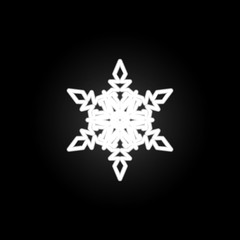 Snowflake, snow, winter neon icon. Elements of Snowflakes set. Simple icon for websites, web design, mobile app, info graphics