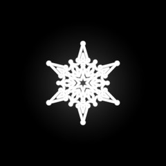 Snowflake, snow, winter neon icon. Elements of Snowflakes set. Simple icon for websites, web design, mobile app, info graphics