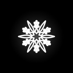 Snowflake, snow, winter neon icon. Elements of Snowflakes set. Simple icon for websites, web design, mobile app, info graphics