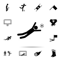 goalkeeper and ball icon. Universal set of football for website design and development, app development