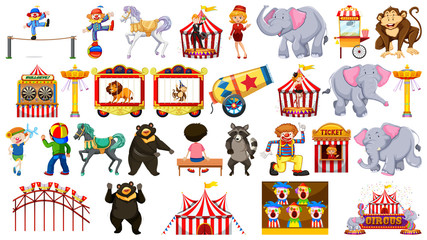 Set of circus element