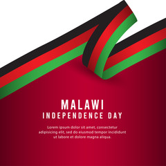 Happy Malawi Independence Day Celebration Poster Vector Template Design Illustration