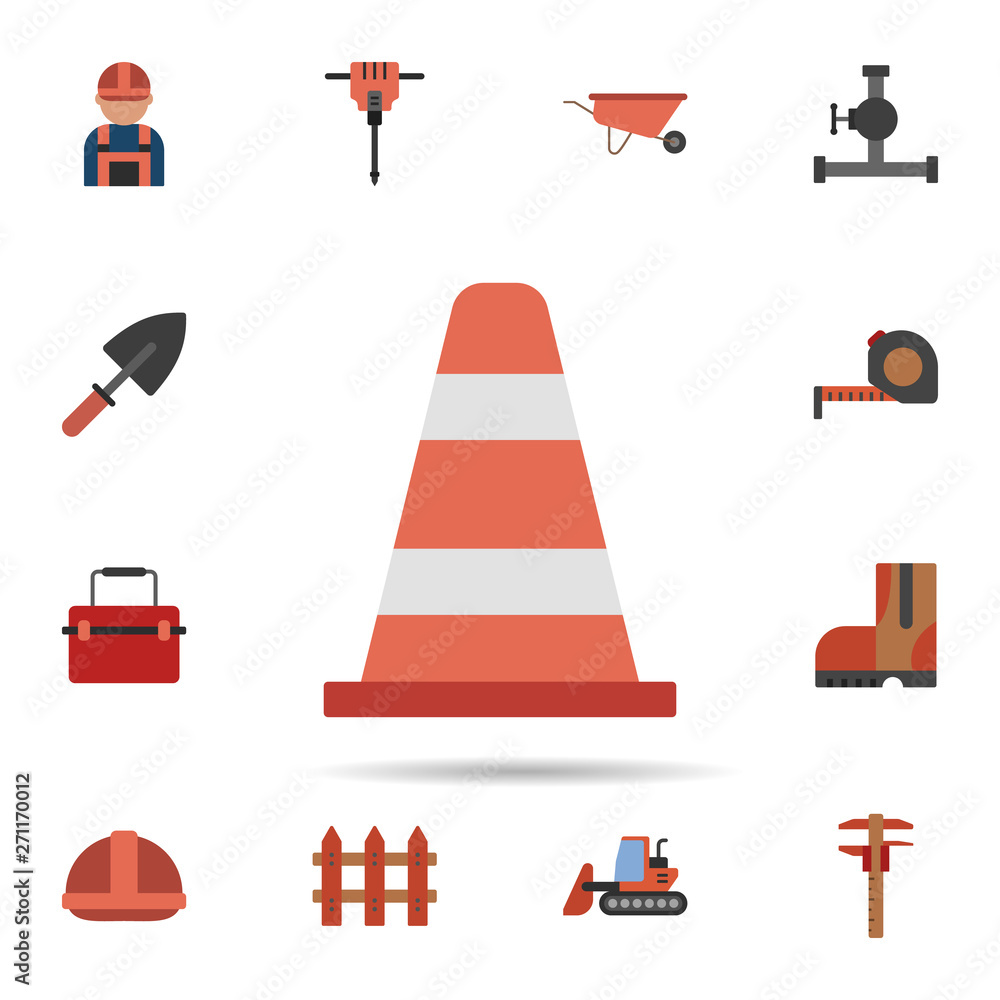 Poster cone, traffic cone icon. universal set of construction for website design and development, app devel