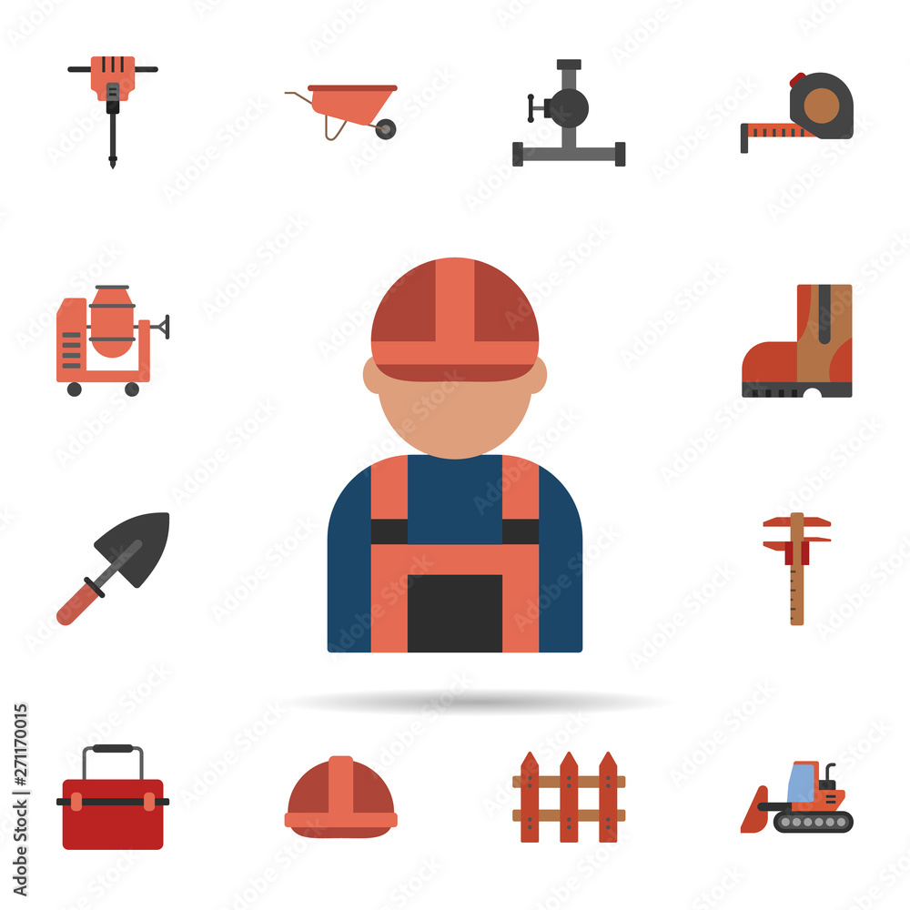 Poster labor, engineer, worker icon. universal set of construction for website design and development, app 