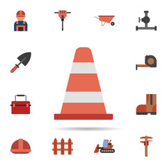 Fototapeta na wymiar cone, traffic cone icon. Universal set of construction for website design and development, app development