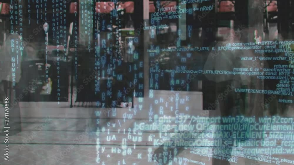 Poster time lapse of a busy street and program codes